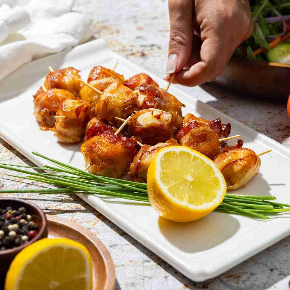 Applewood Smoked Bacon Wrapped Scallops – 1 lb