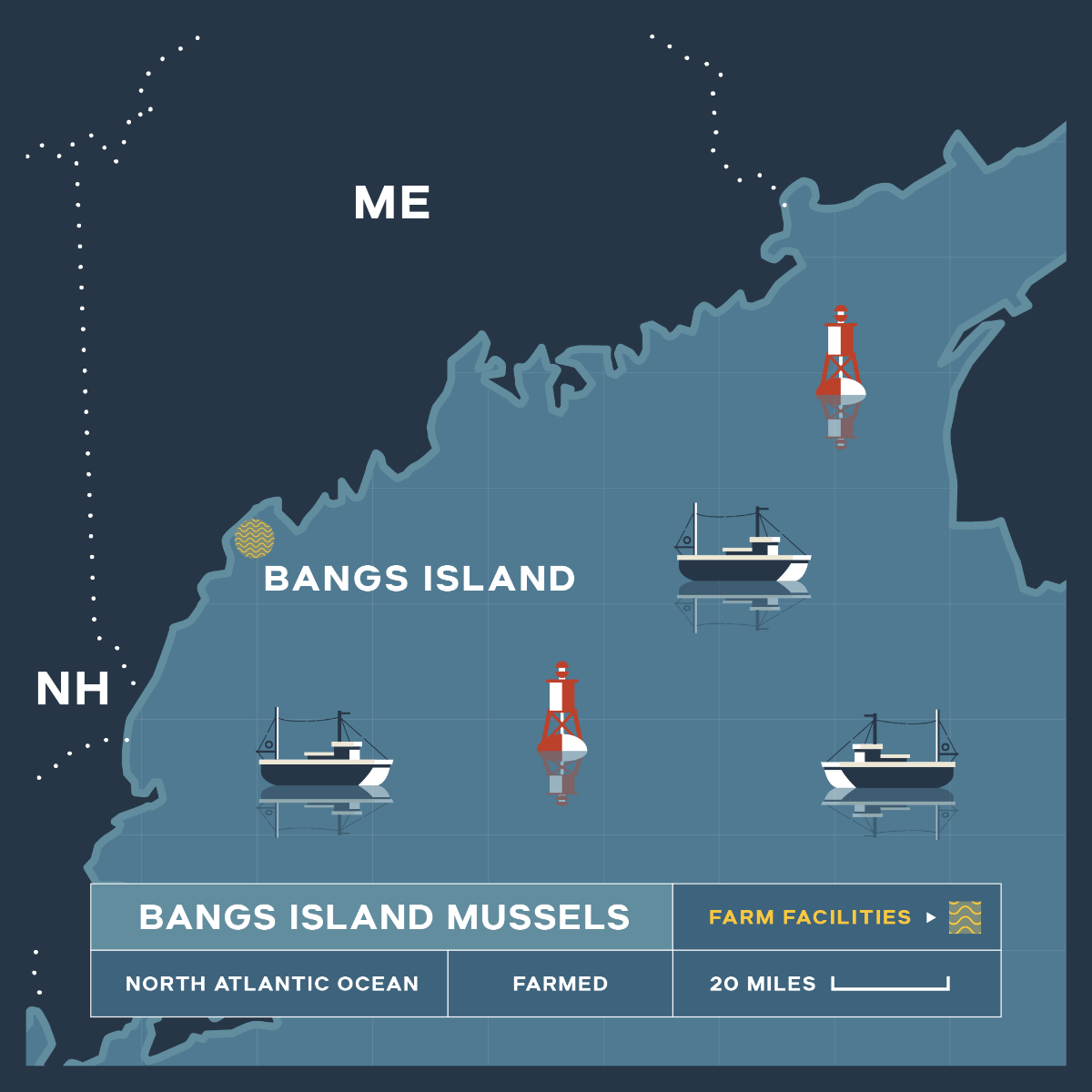 Bangs Island Maine Mussels – 2 lbs.