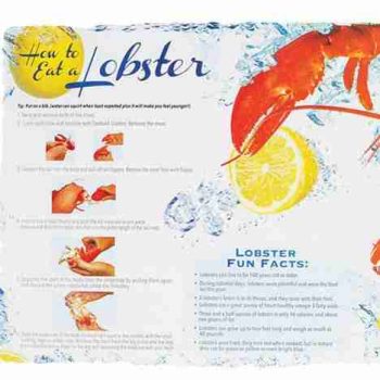 BRAND, CATEGORY, MAINE LOBSTER NOW, SUPPLIES, How To Eat A Lobster Placemat 10 Pack