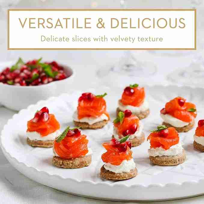 Regal New Zealand King Salmon – Manuka Wood Smoked Salmon Slices – 3.5 oz