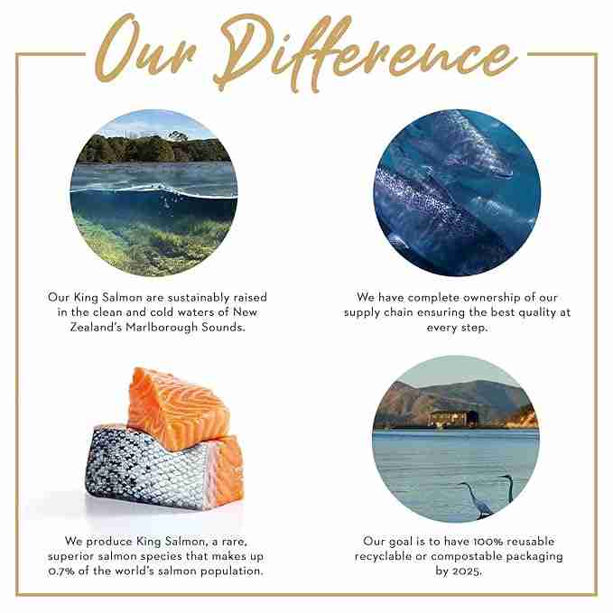 Regal New Zealand King Salmon – Manuka Wood Smoked Salmon Slices – 3.5 oz