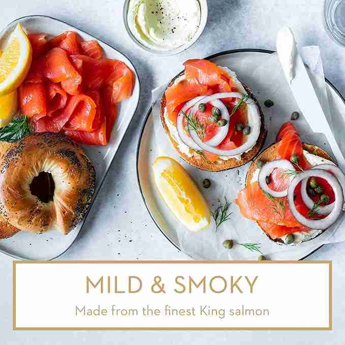 Regal New Zealand King Salmon – Maple Wood Smoked Salmon Slices – 3.5 oz