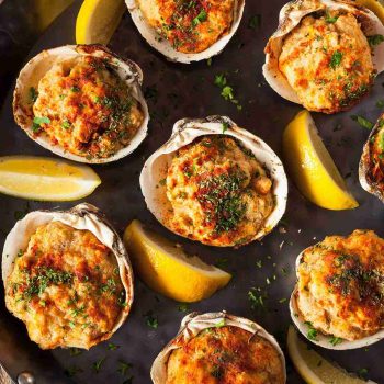 BRAND, CATEGORY, GOURMET, MAINE LOBSTER NOW, Stuffed Clams in Natural Shells - 12 count